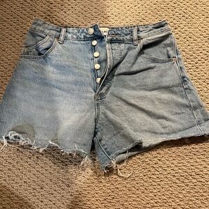 ROLLA'S Blue Jean Shorts High-Waisted Distressed